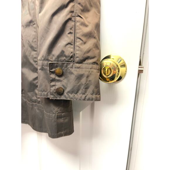 Cole Haan Brown Packable Hooded Rain Jacket Women’s Size S Water-Resistant - Picture 7 of 14